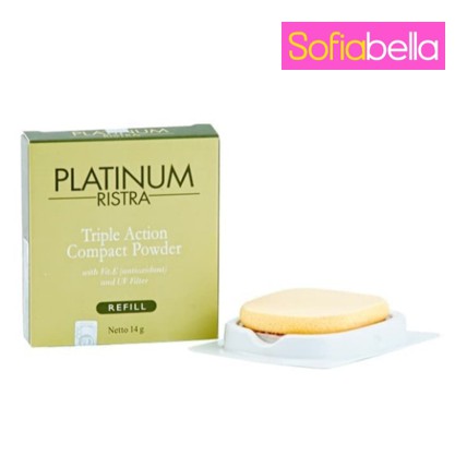 RISTRA PLATINUM TRIPLE ACTION REFILL COMPACT POWDER 14 GR