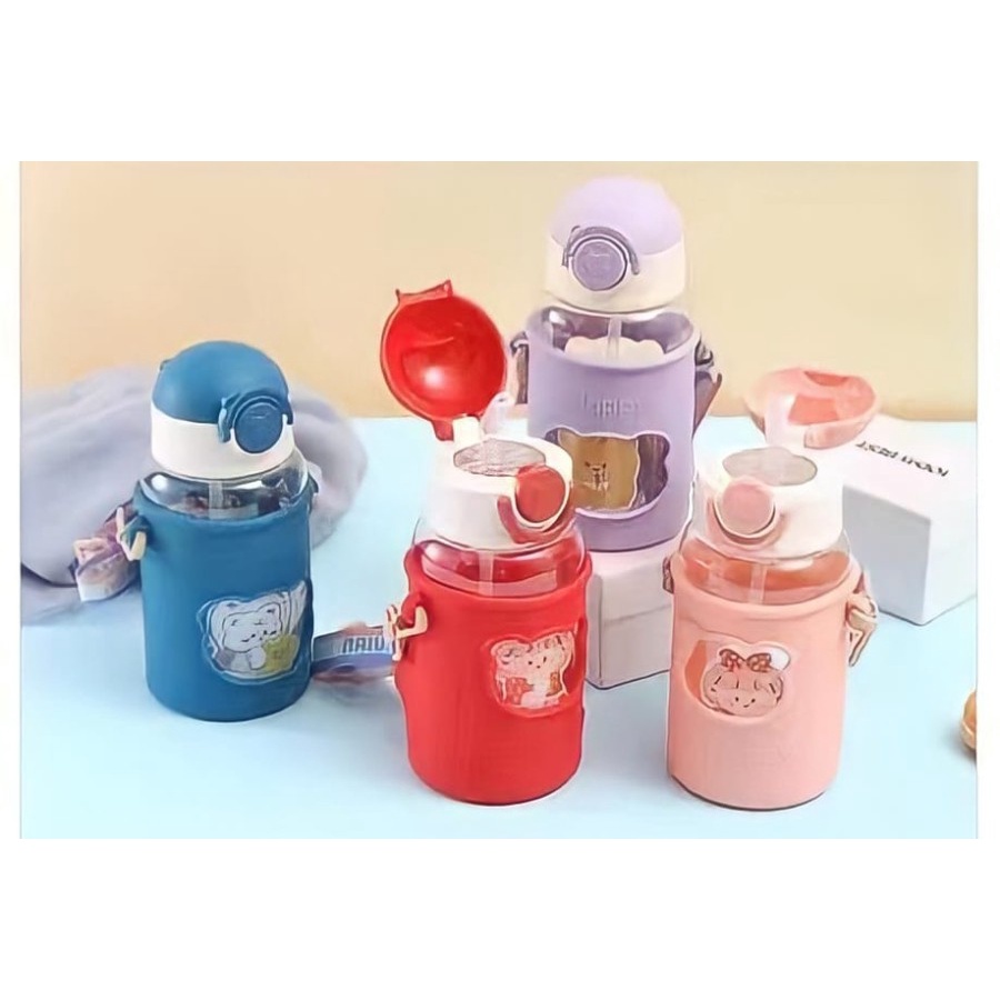 Botol Air Minum Anak Pouch Karakter Lucu 620ML S05 Dengan Sedotan Botol Minum Untuk Anak Karakter Kartun Unik Viral