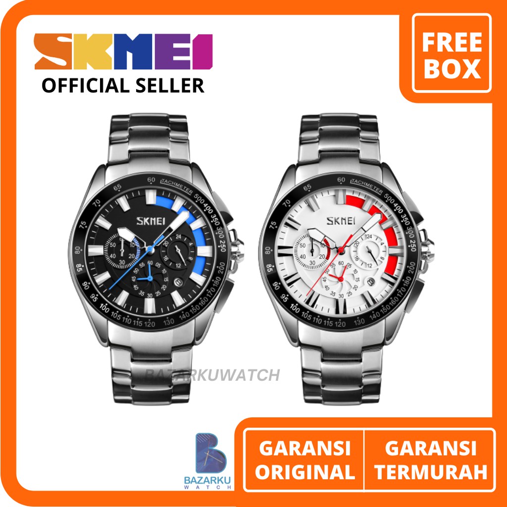 Jam Tangan Pria Skmei 9167 Jam Tangan Skmei Jam Tangan Rantai Pria Jam Tangan Cowok Stainless