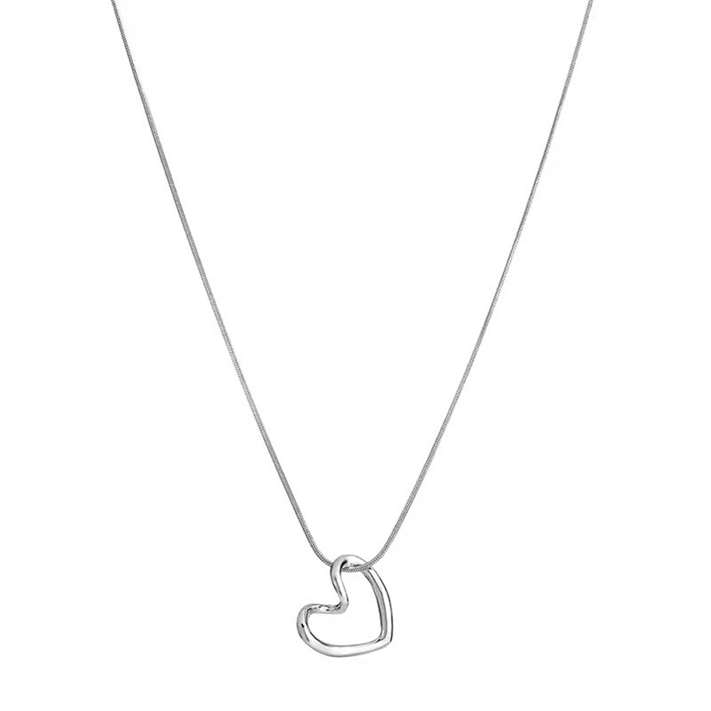 【COD Tangding】Kalung Bentuk Hati Model Hollow Untuk Wanita