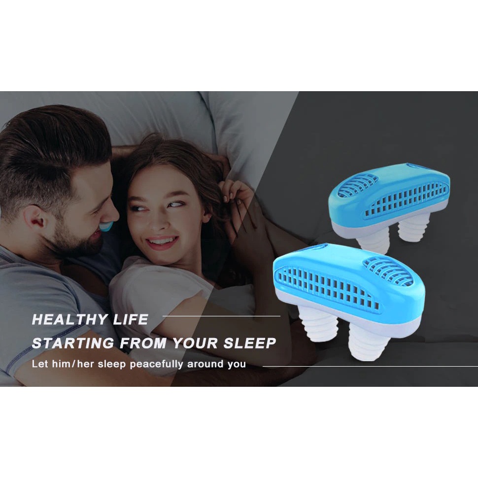 Alat Anti Dengkur Ngorok Saat Tidur 2 In 1 Silicone Stop Snoring Solution Pernafasan Hidung