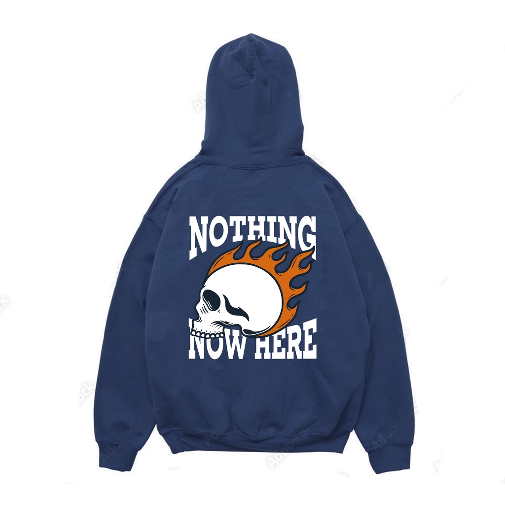 Hoodie Pria Nothing Now Here Sweater Pria Fleece Size M - XXL