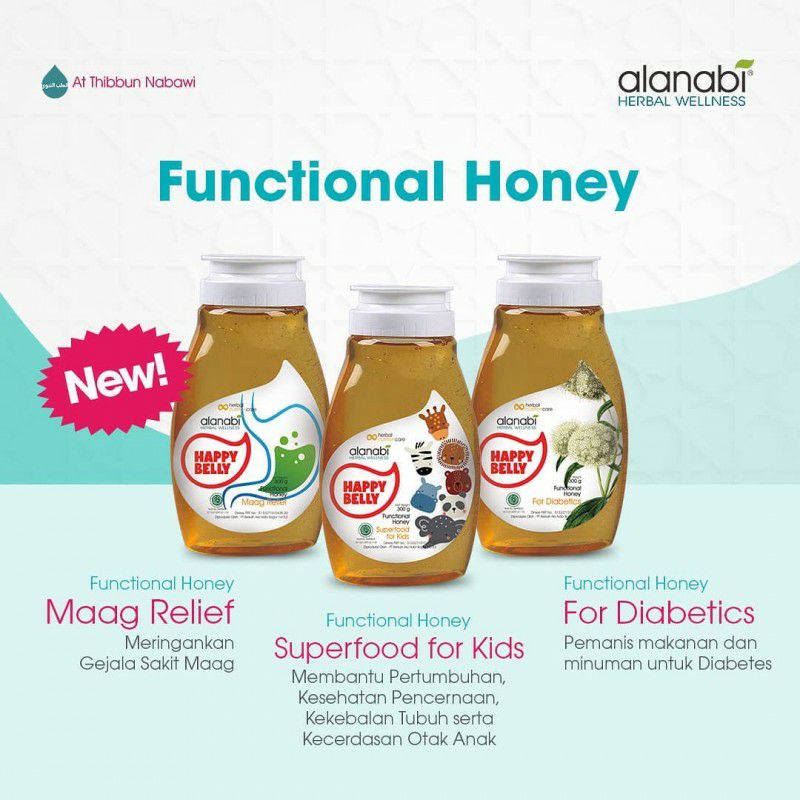 

Alanabi - Happy Belly FUNCTIONAL HONEY 300 ml Madu Anak Bergizi