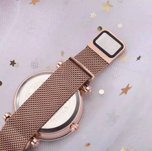 (Cod)Jam Tangan Wanita Di&amp;r Magnet Tanggal Aktif Strap Magnet(Dikirim Jakarta)