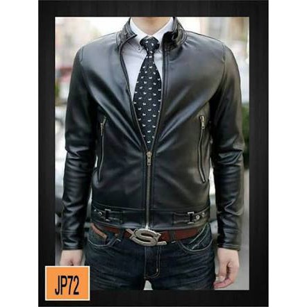 Jaket Semi Kulit Pria Premium Korea Model Jp27