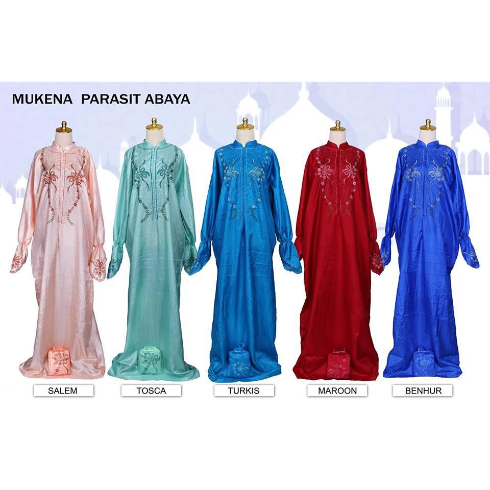 Jual MUKENA TELEKUNG RUKUH DEWASA BORDIR ABAYA PARASUT SUPER Limited