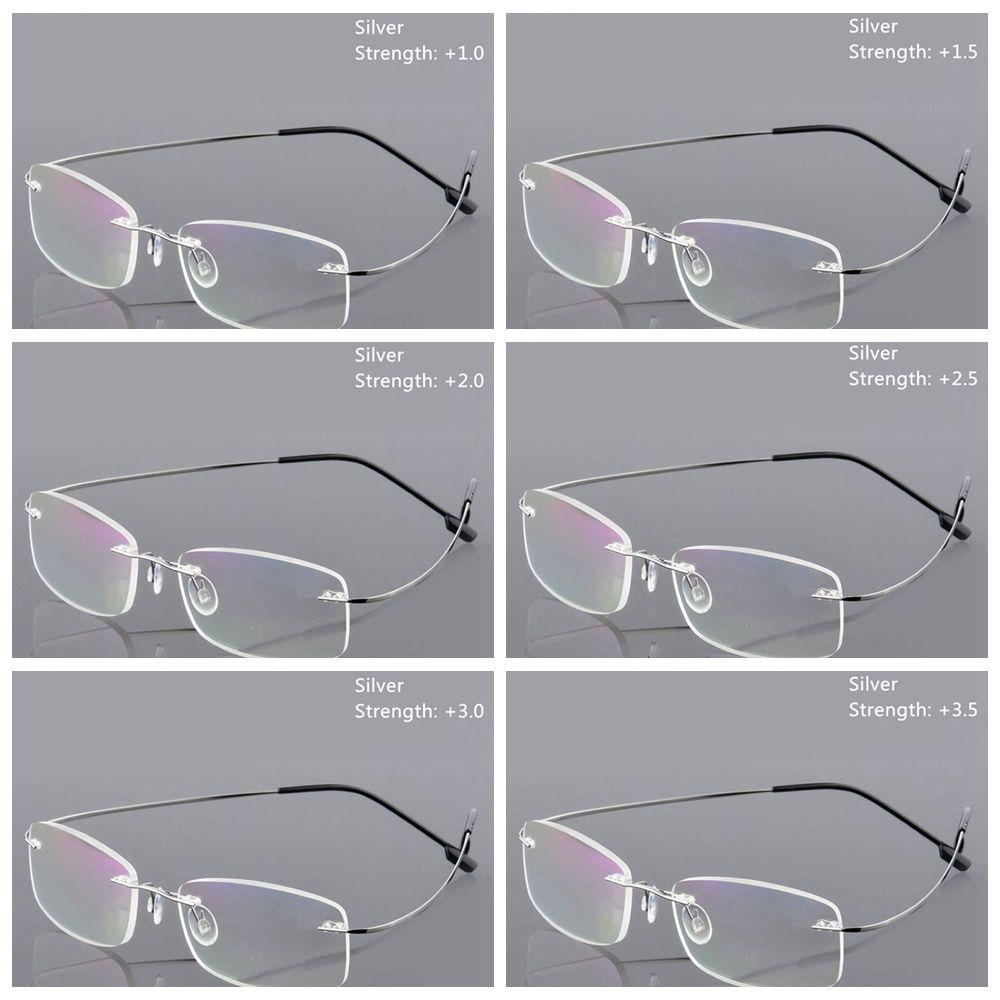 ✦Top Kaos T-Shirt Lengan Pendek Motif Print Untuk Wanita✦ Kacamata Baca Tanpa Bingkai Bentuk Persegi Panjang Ultra Ringan Bahan Memory Titanium Untuk Unisex