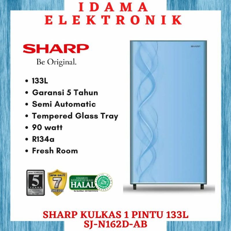 SHARP Kulkas 1 Pintu 133L SJ-N162D-AB