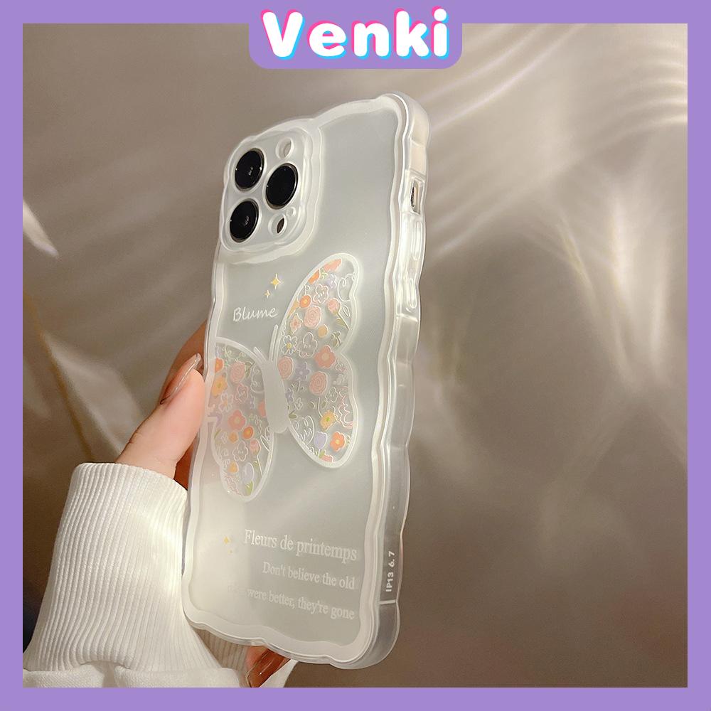 Soft Case Silikon Transparan Anti Slip Shockproof Motif Bunga Butterfly Untuk iPhone 13 Pro Max 12 Pro Max 11 7 Plus