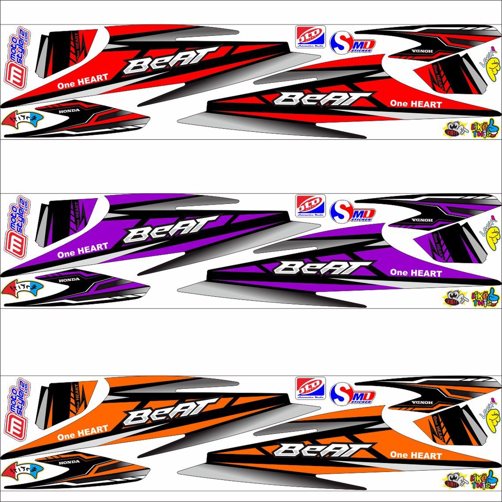 STIKER MOTOR BEAT KARBU  STRIPING POLET BODY MOTOR