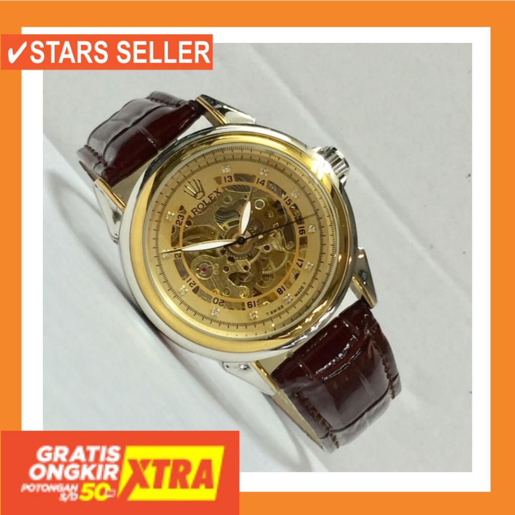 JAM TANGAN GROSIR MURAH LELAKI ANTI KARAT AIR LAKI / Jam tangan pria cowok Rolex Automatic Classic