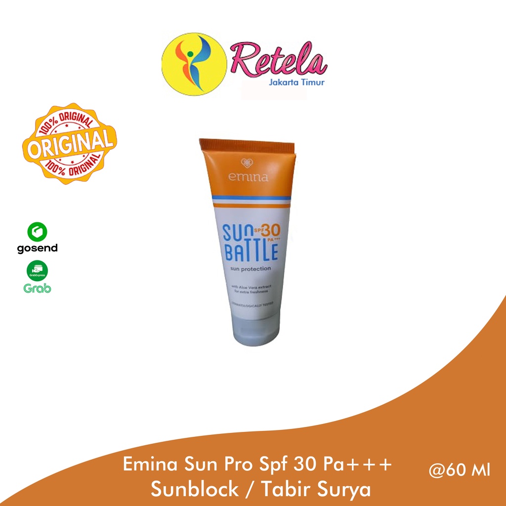 Emina Sun Pro Spf 30 Pa+++ 60Ml / Emina Sun Battle Spf 30 / Sunblock / Tabir Surya