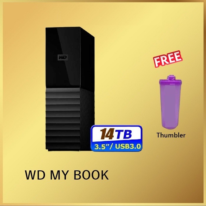 WD My Book 14TB Black HDD Hardisk Eksternal External 3.5&quot; MYBOOK 14 TB