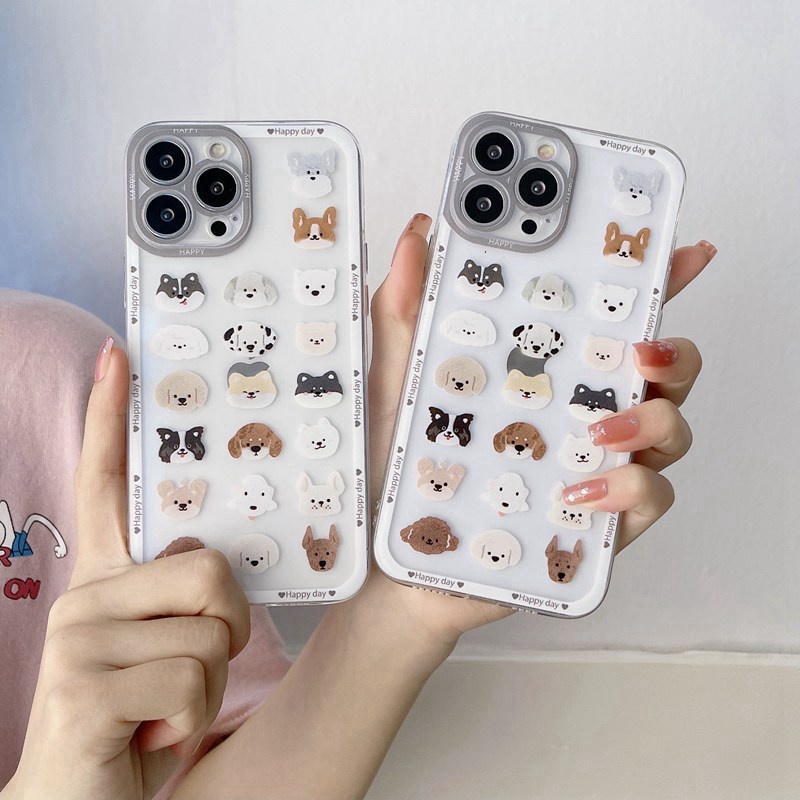 Full Little Dog Soft Case iP iPhone 11 12 13 Pro Max 6 6S 7 8 + Plus X XR SE 2020 XS Max Casing