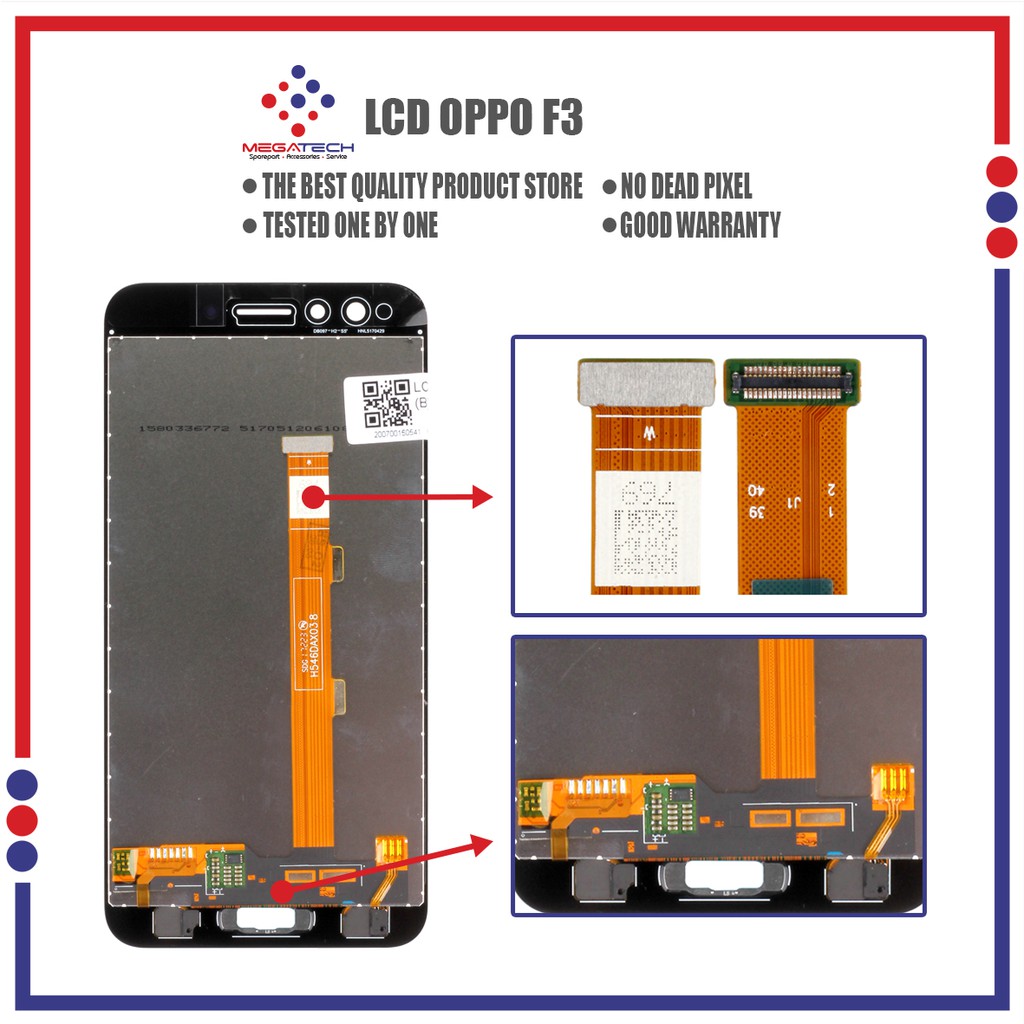 LCD Oppo F3 Fullset Touchscreen