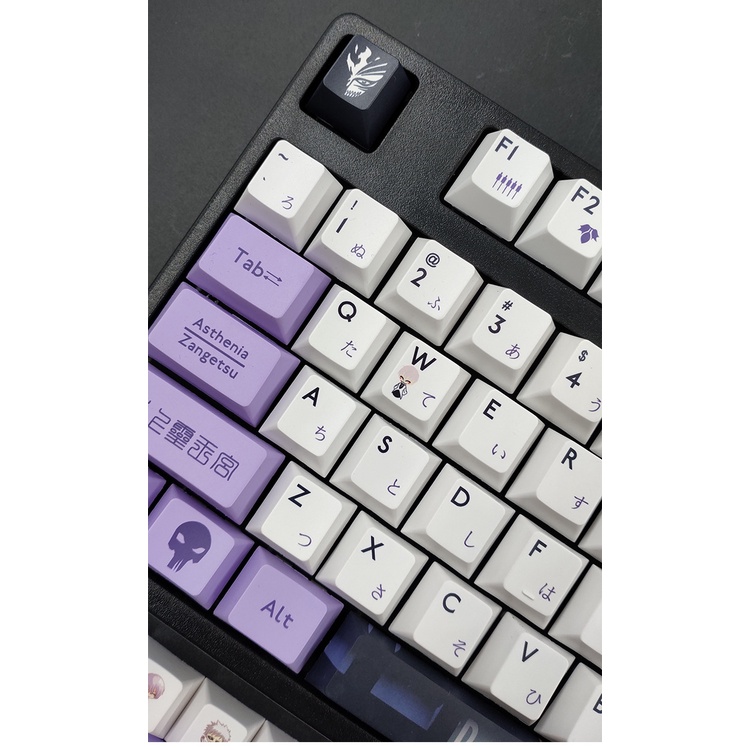 Purple Reaper keycap Game console keyboard cap Cartoon animation original height PBT sublimation applicable 61/64/68/87/980/104/134 keycap