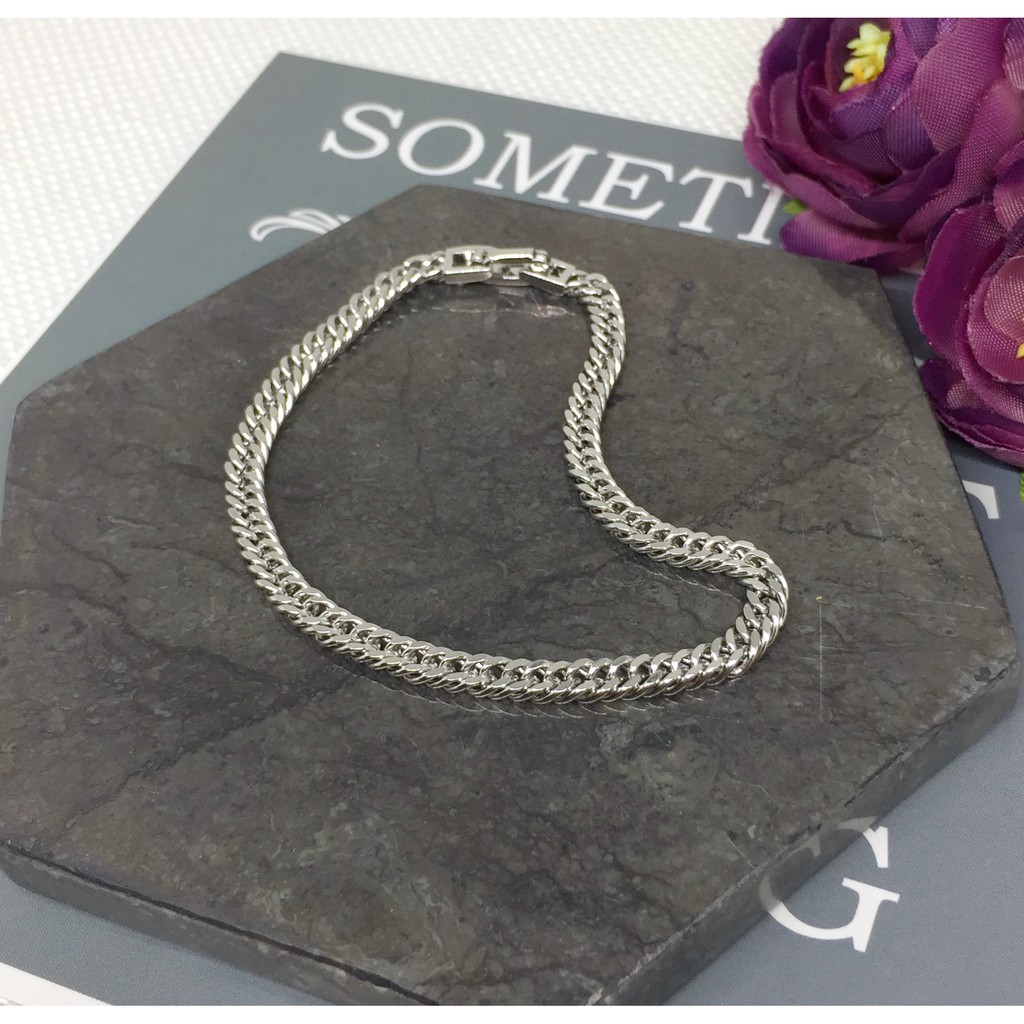 Gelang Xuping Rantai Polos Silver Putih - SB0029