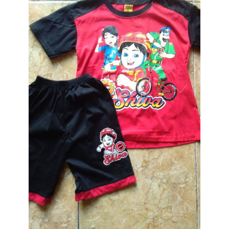 Setelan kaos shiva anak umur 4-10 tahun