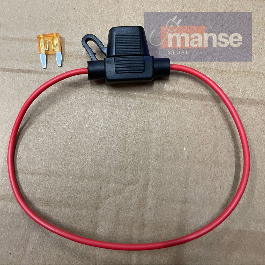 Fuse Holder Blade Mini Kabel Waterproof / Rumah Fuse Tancap Kecil Anti Air