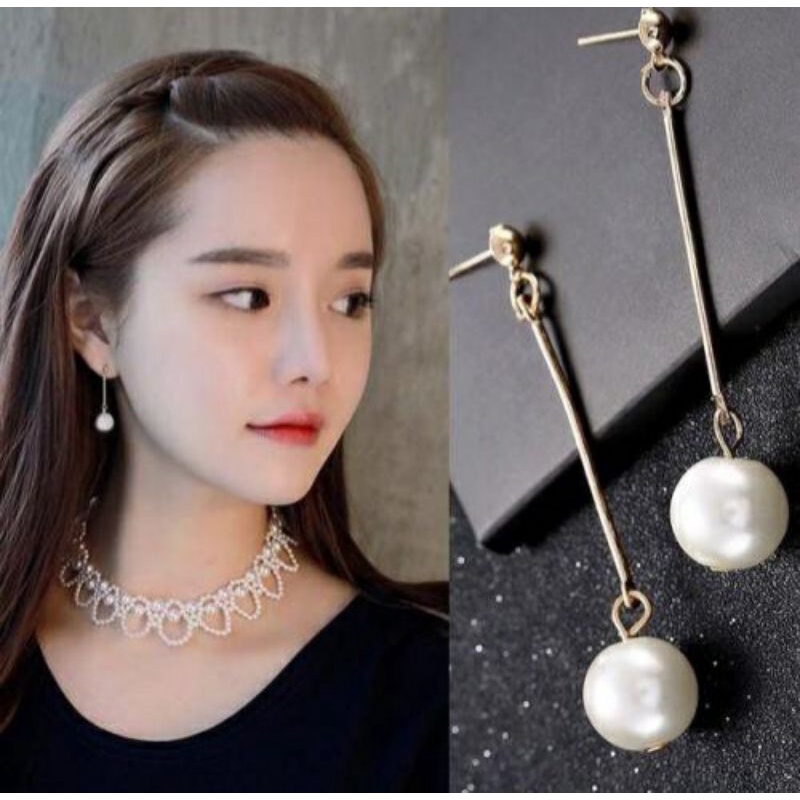 Anting Wanita Anting BUNGA White Flower//Anting Import