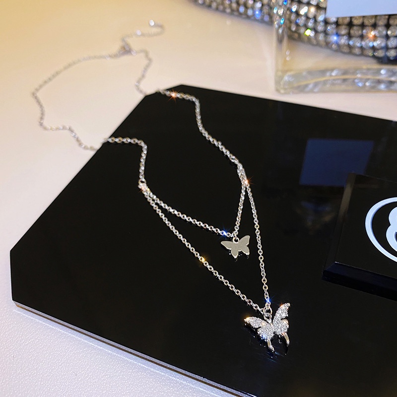 ✿AYN✿ Kalung Kupu Perak Kalung K08 Wanita Liontin Aksesoris Fashion kekinian