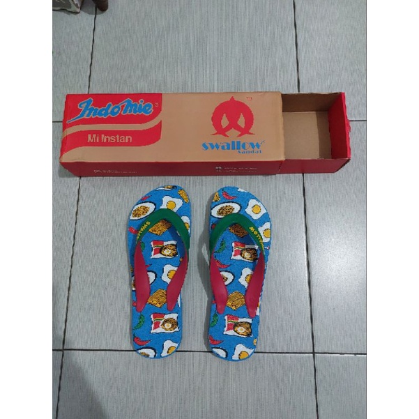 SANDAL JEPIT SWALLOW X INDOMIE LIMITED EDITION VARIAN SERBA SERMI 38 40 42 44