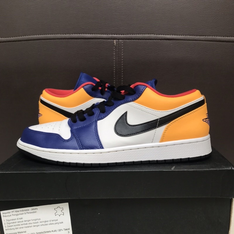 Air Jordan 1 Low Royal Yellow, US 12