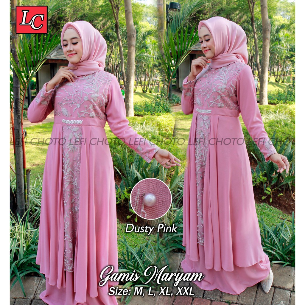 Kebaya Gamis maryam Lima Pilihan Warna