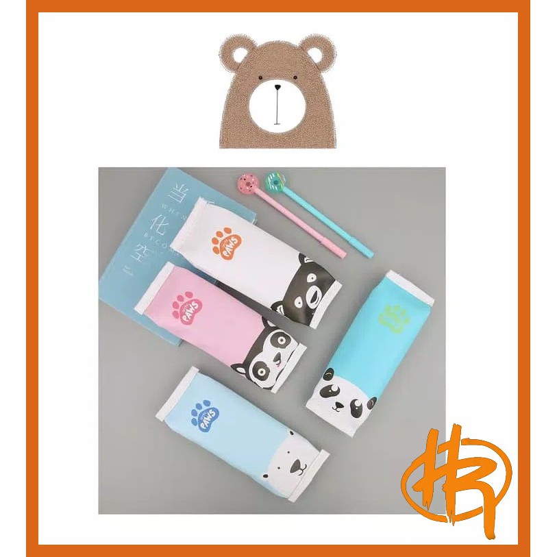

tempat pensil lucu artic paw / tempat pensil / kotak pensil / tempat kosmetik / stationery / pensil