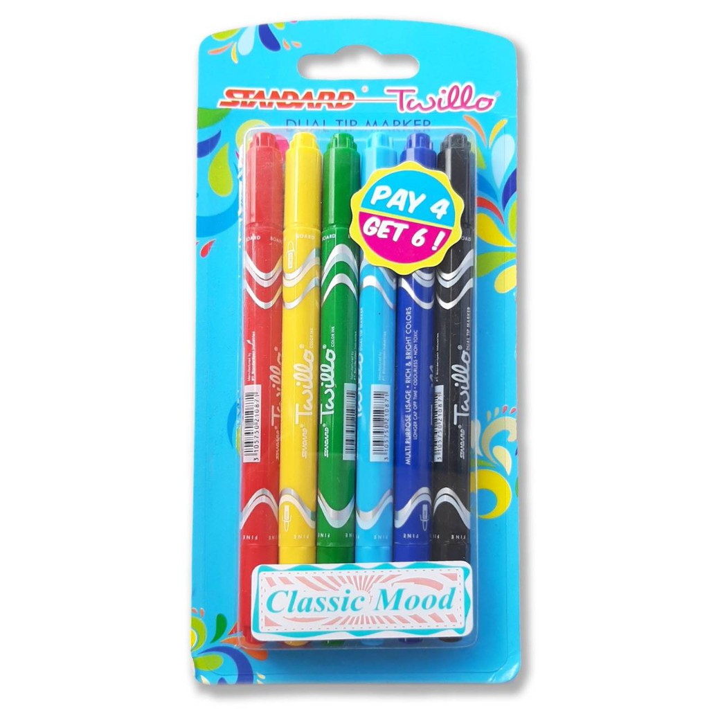 STANDARD TWILLO DUAL TIP MARKER (SPIDOL DAN PULPEN GEL)