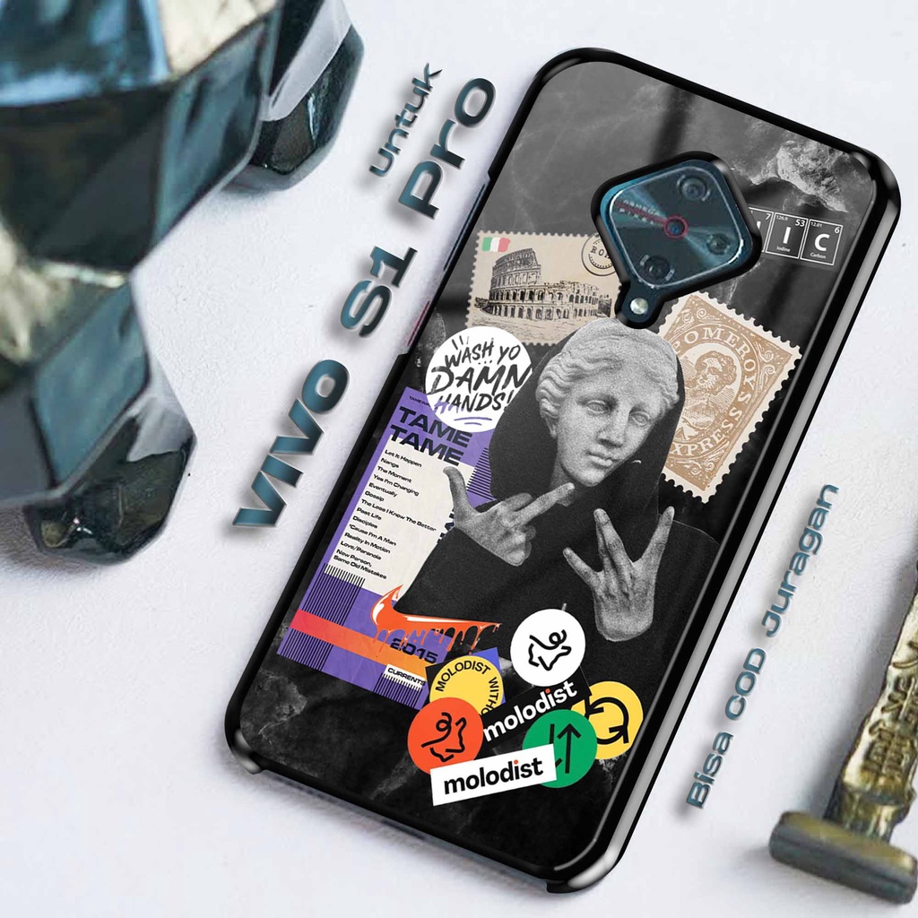 Case VIVO S1 Pro - Casing VIVO S1 Pro [ Picture ] Silikon VIVO S1 Pro - Case Hp - Case Mewah - Cassi