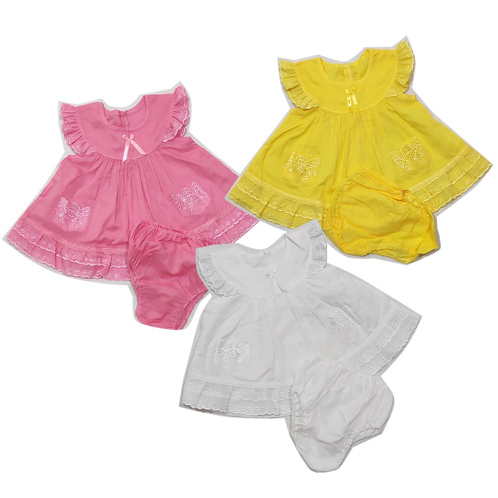 Dress Cantik Anak Girl motif Pita size Large + Celana Pop