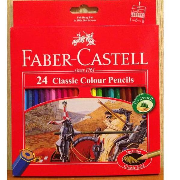 

33 ☁ Pensil Warna Faber Castle 24 Warna Panjang Classic iu♚ [Terbatas]
