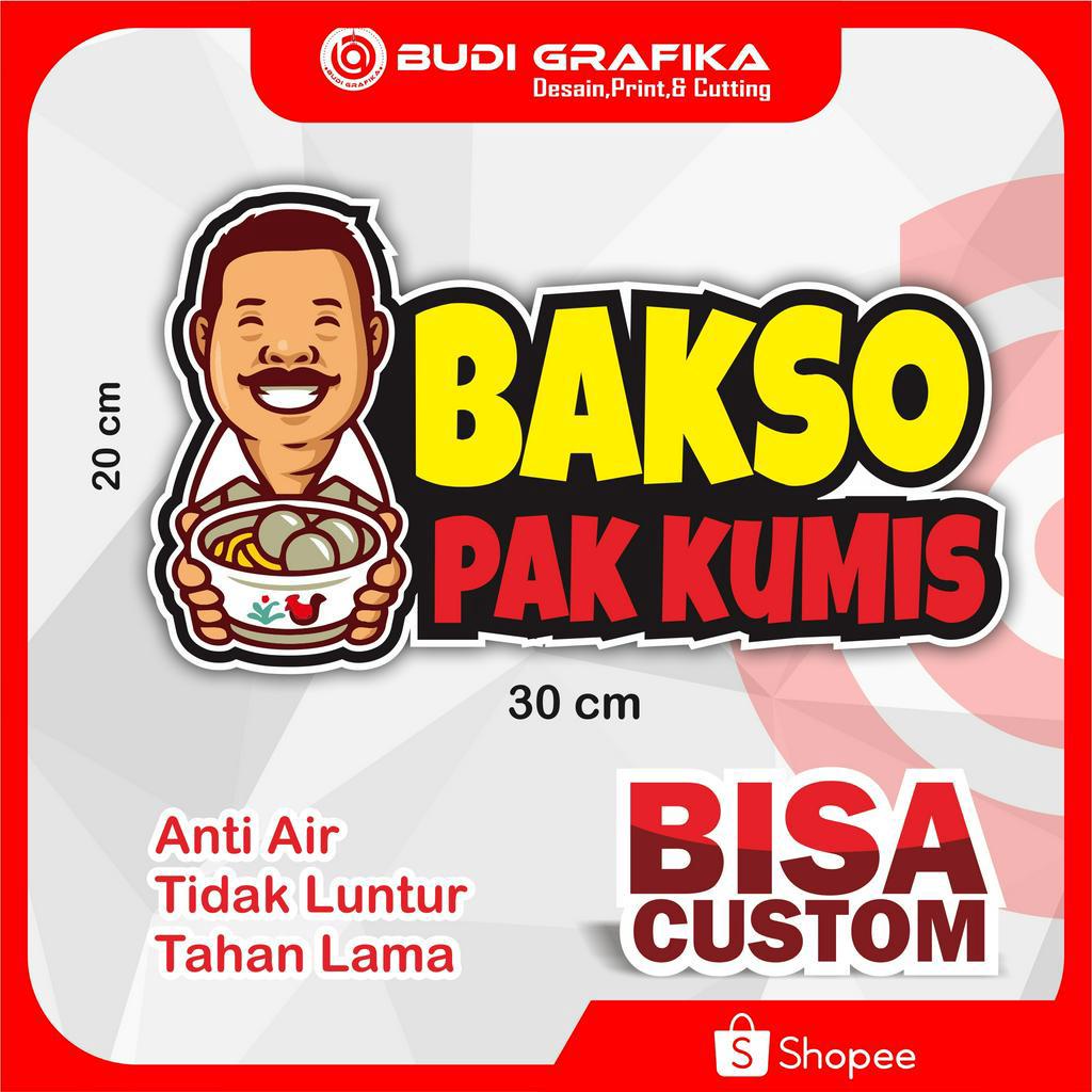 

Sticker Gerobak Bakso Sticker Nama Usaha Sticker Bakso Pak Kumis