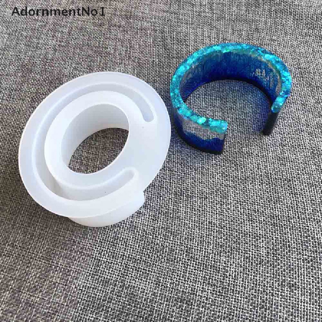 (AdornmentNo1) Cetakan Resin Bentuk Bulat Bahan Silikon Untuk Membuat Gelang / Perhiasan DIY