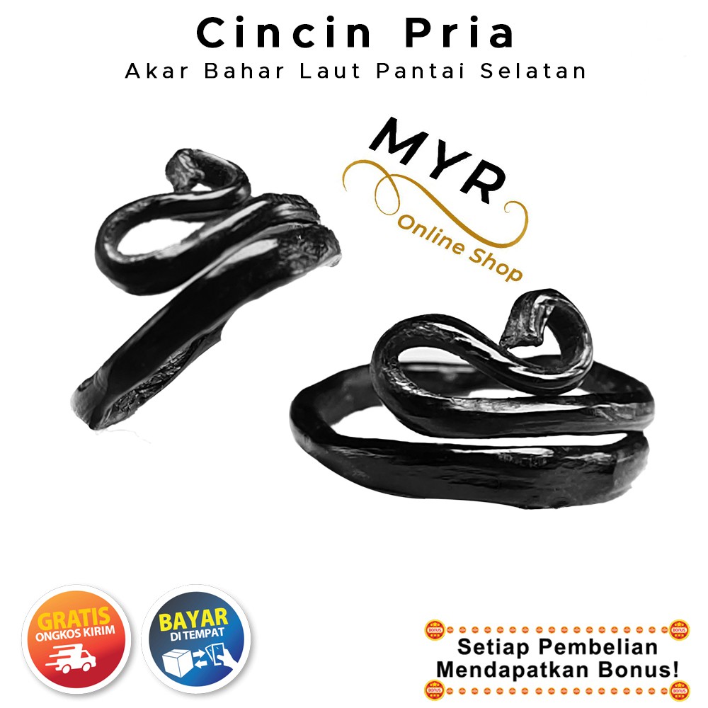 BISA COD Cincin Pria Akar Bahar Keren Mewah 2021 Terbaru Batu Akik