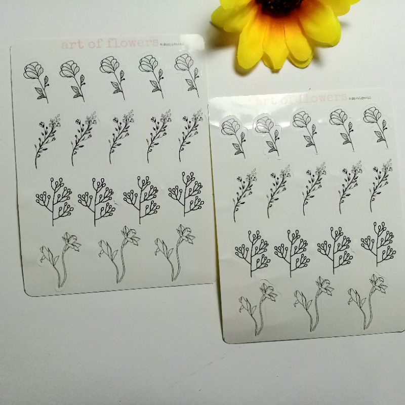 

art of flower stickers