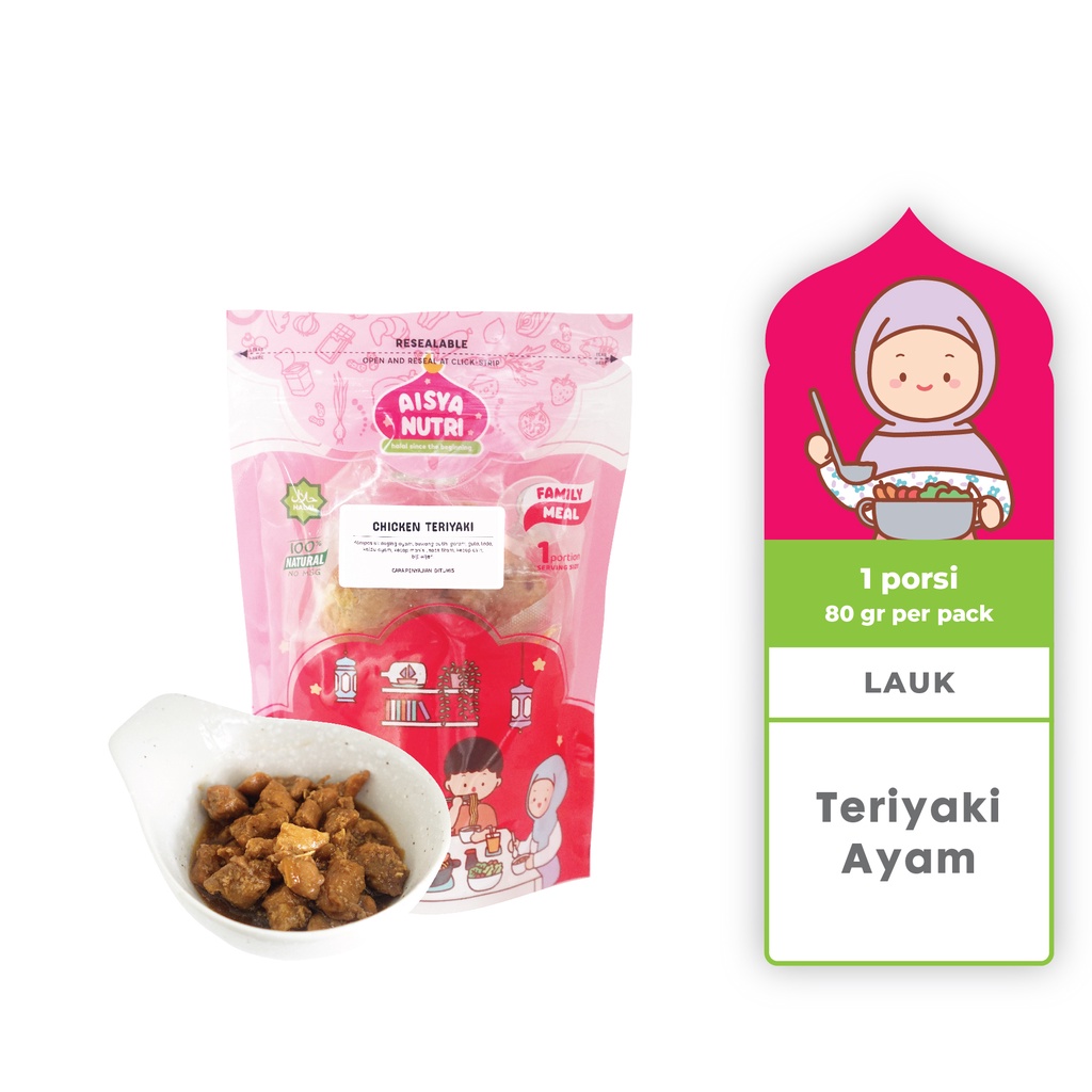 

Aisyanutri Teriyaki Ayam / Chicken Teriyaki / Frozen Food Anak Sehat No MSG