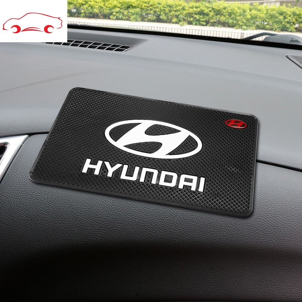 Non-slip Mat Dashboard Mobil Tikar Lengket untuk Hyundai logo Ioniq hybrid Elantra Tucson Reina Santa fe Kona bisa