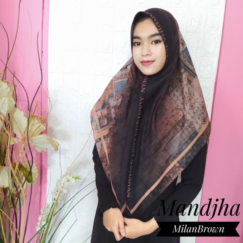 Mandjha Scarf Voal Hijab Wanita by Ivan Gunawan Series Milan Brown