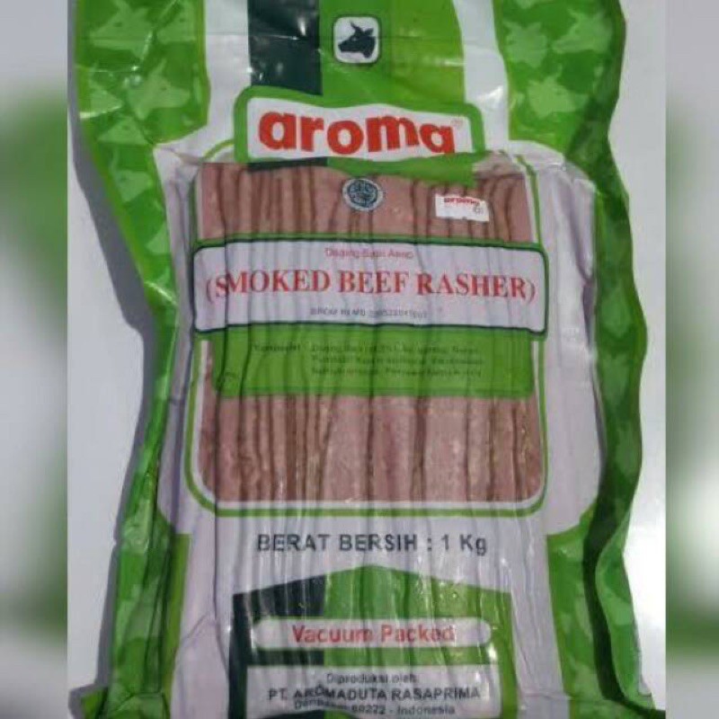 

Aroma Malia Smoked Beef Rasher Daging sapi Asap 1kg