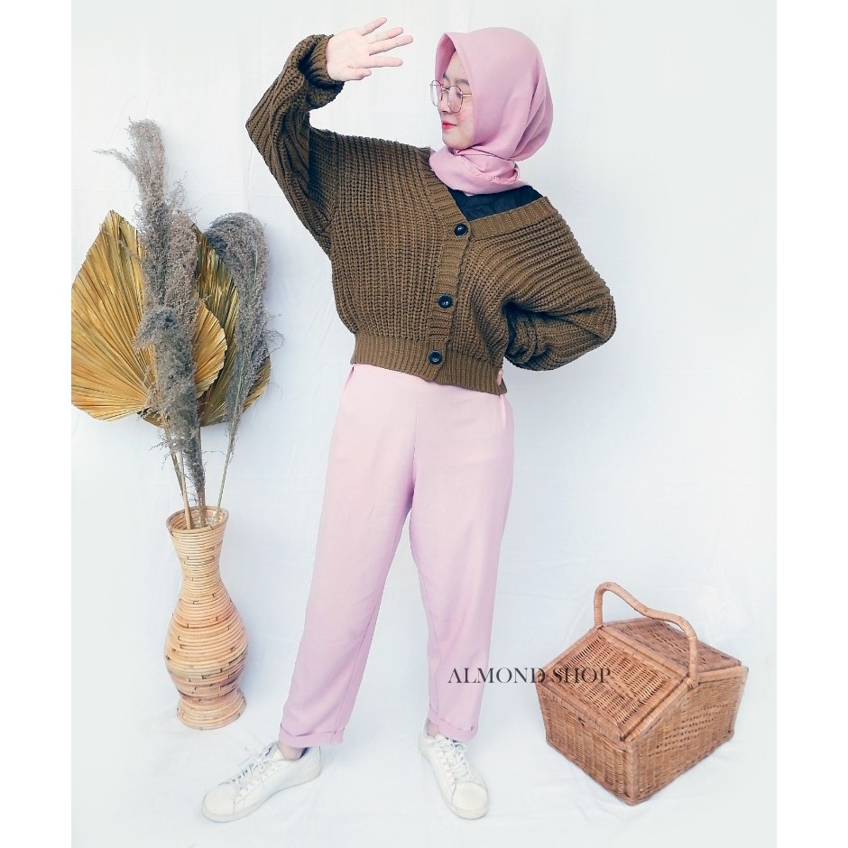 Shila Cardigan Rajut Premium / Cardigan Oversize / Cardigan Crop Wanita / Cardi Rajut-Bronzy