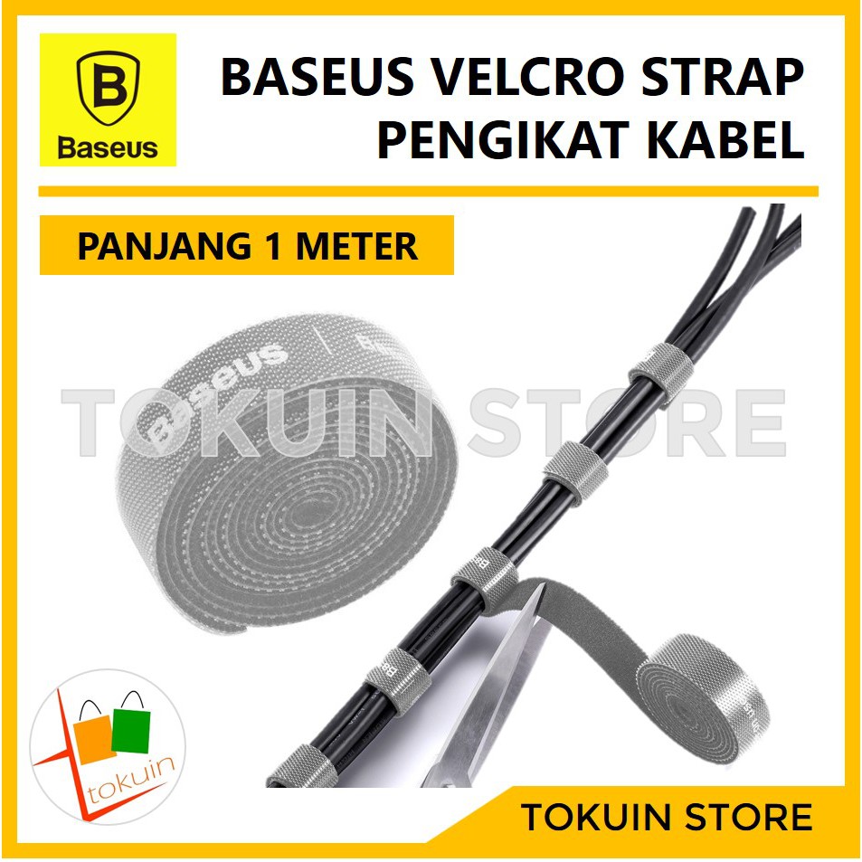 Baseus Velcro Cable Strap Pengikat Perekat Kabel Cable Organizer Clip
