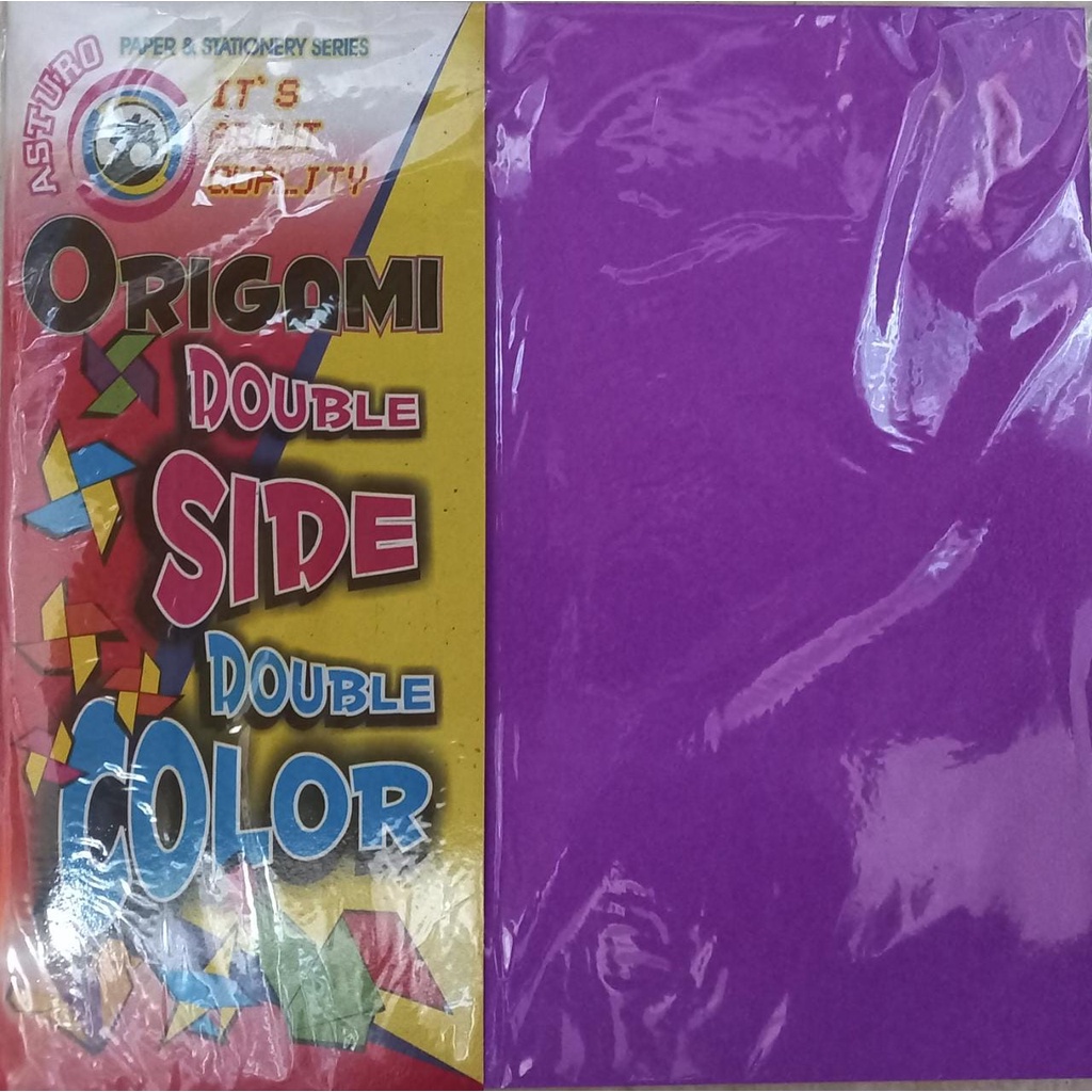 

Kertas Origami Asturo 20 x 20 cm DOUBLE SIDE Isi 25 lbr / DOUBLE COLOR / Kertas Origami