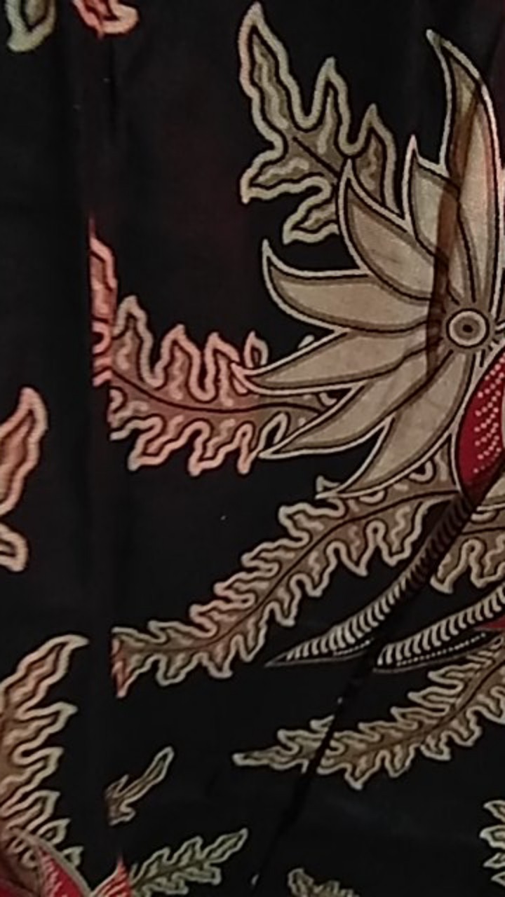 Murah Batik Kemeja Hem Pria Motif Kembang Gede Hitam Kemeja Seragam Pekalongan Alkhalis