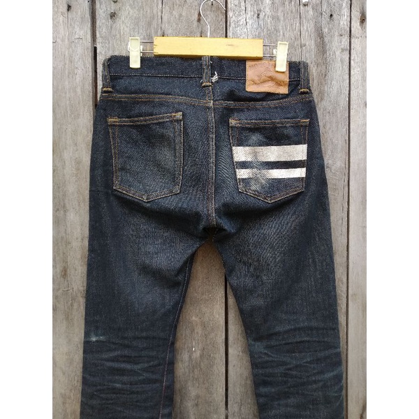 momotaro jeans selvedge 14,8oz skinny blue indigo second preloved