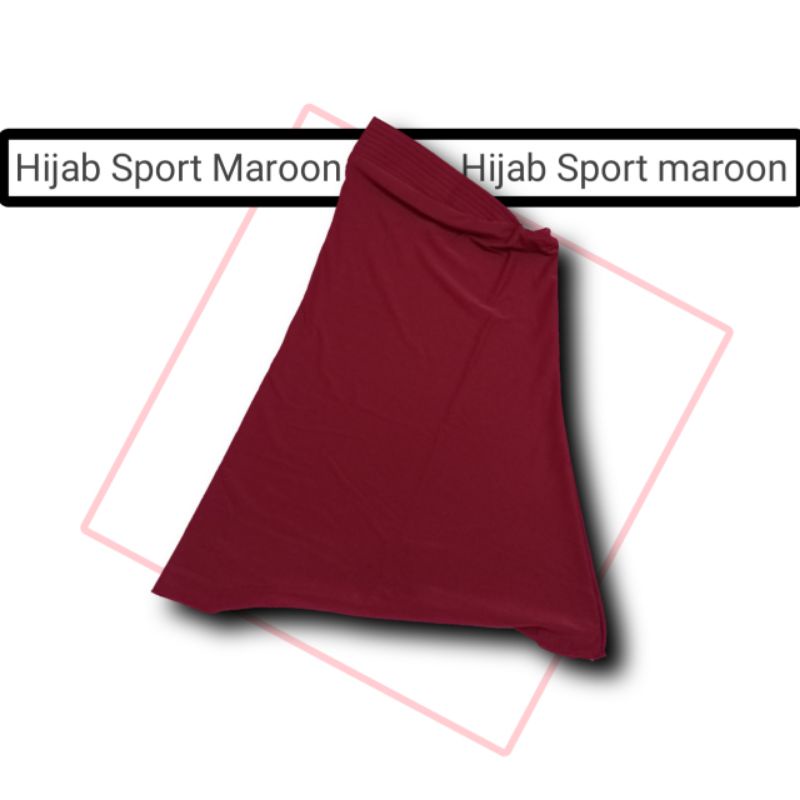 Jilbab Sport Cewek/ Jilbab Instan Olahraga Khusus Wanita-maroon