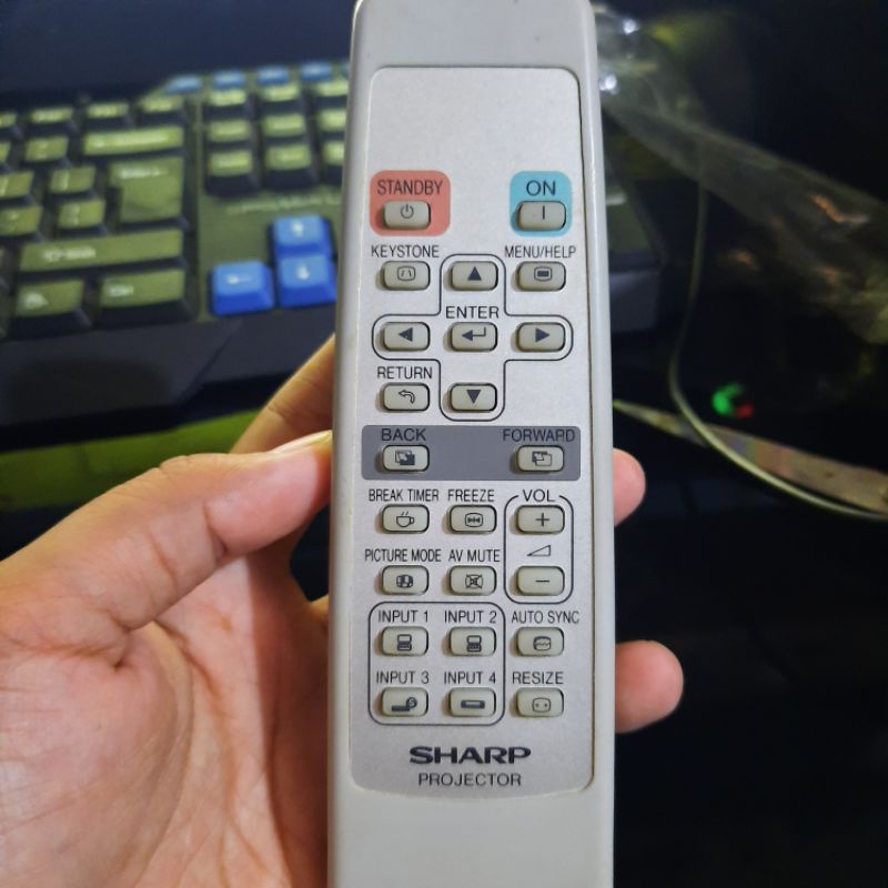 REMOTE REMOT PROYEKTOR PROJECTOR SHARP RRMCGA398WJSA ORIGINAL ASLI