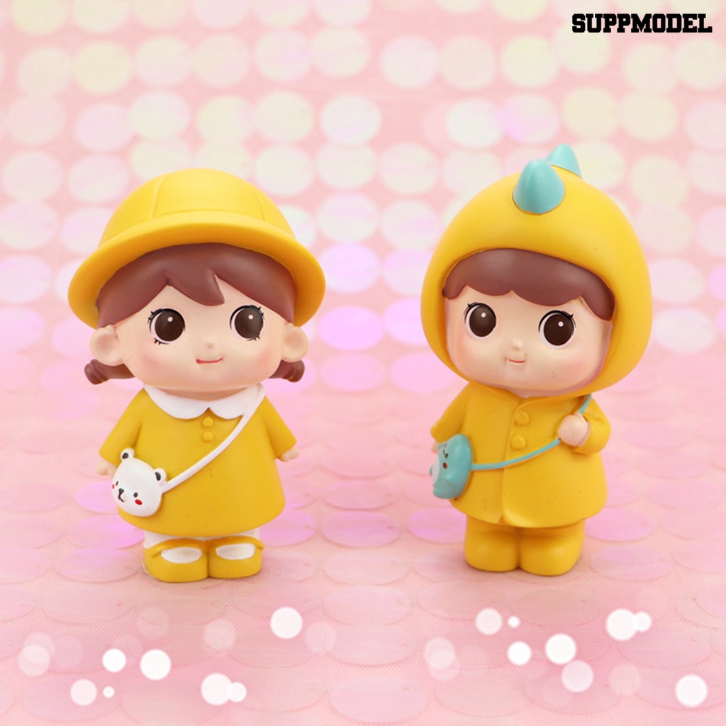Miniatur Boneka Kartun Bahan Resin Multifungsi Untuk Dekorasi Rumah
