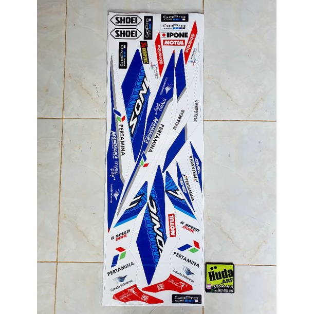 STRIPING VARIASI HONDA SONIC LIS STICKER DECAL VARIASI HONDA SONIC "MANDALIKA"